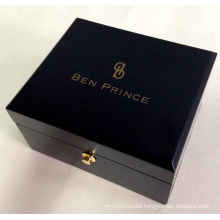 Matt Black Wooden Box For Watch Boxes Cases